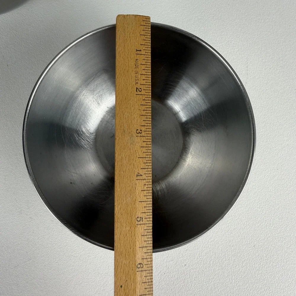 Farberware Mixing Bowls Vintage Stainless Steel Nesting Set of 3 Ring Handles